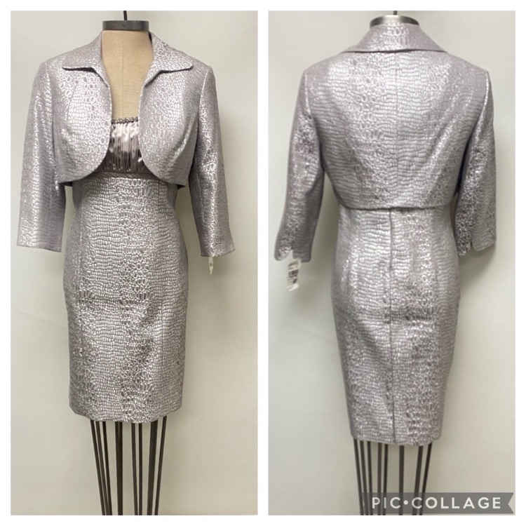 Niteline Jacquard Dress And Jacket